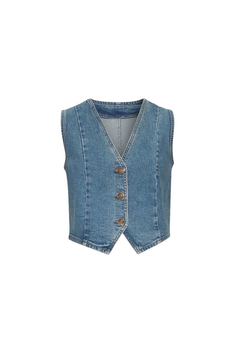 Denim Vest, Alternate, color, Blue Wash