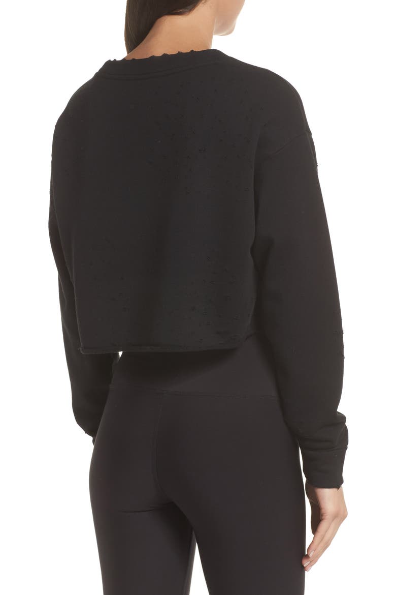 Fierce Crew Pullover, Alternate, color, BLACK