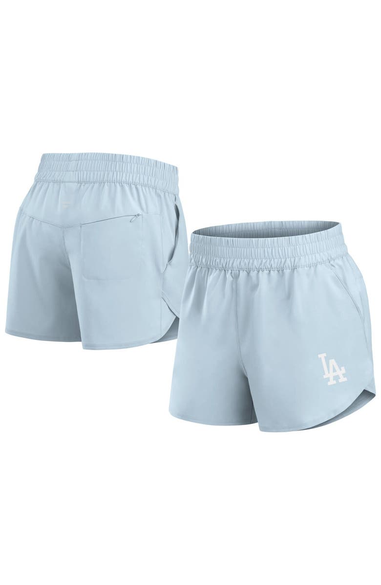 FANATICS Women's Fanatics Light Blue Los Angeles Dodgers Studio Woven Vibe Shorts, Alternate, color, Light Blue