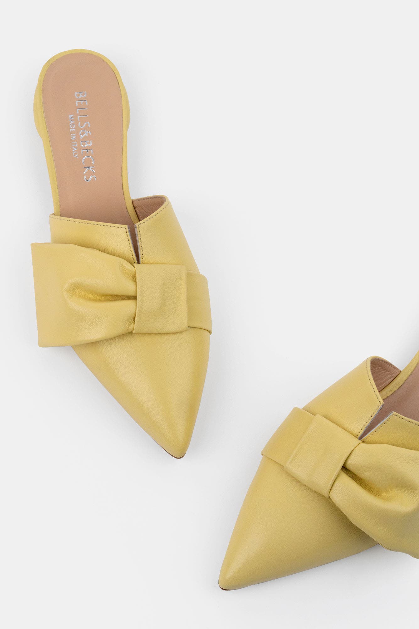 Ana Pointy Toe Mule with Bow, Alternate, color, Yellow