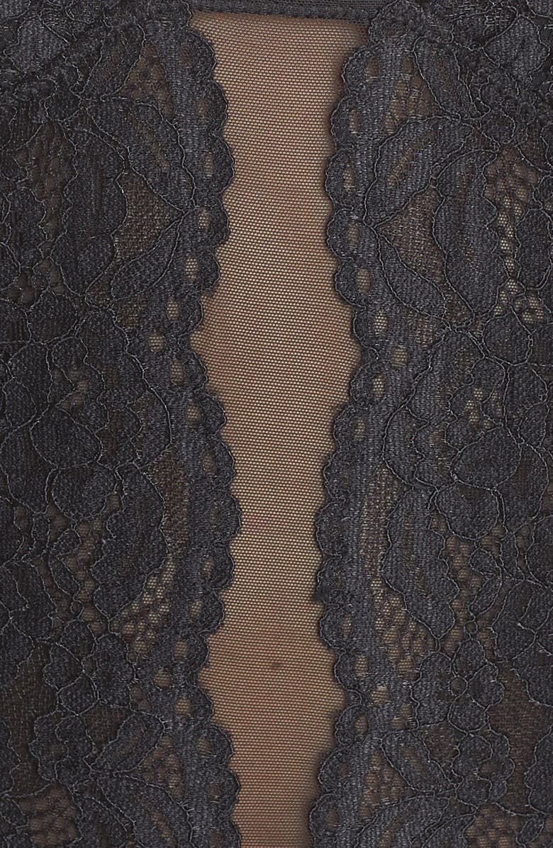 b.tempt'd by Wacoal Ciao Bella Lace Bodysuit, Alternate, color, Night
