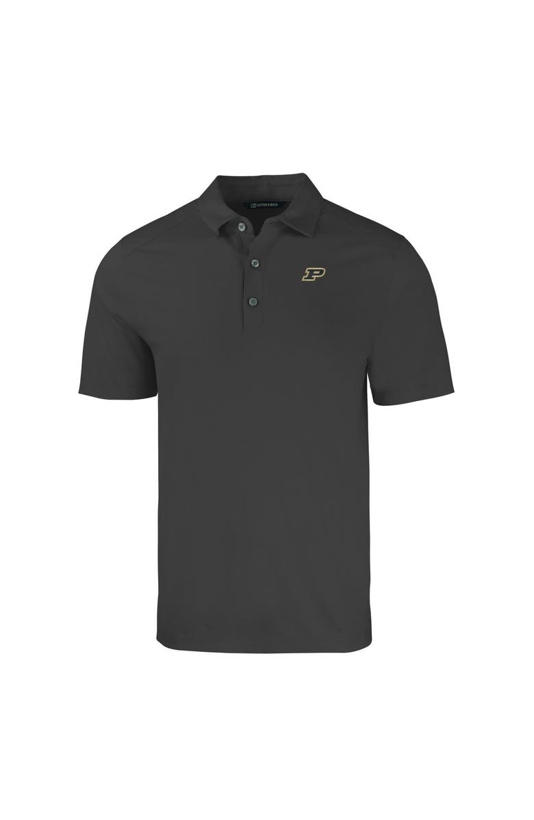 Cutter & Buck Men's Cutter & Buck Heather Black Purdue Boilermakers Big & Tall Forge Eco Stretch Recycled Polo, Alternate, color,