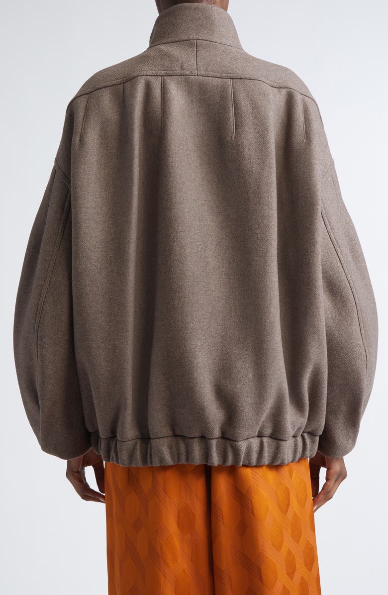 Dries Van Noten Voles Oversize Wool Blend Jacket, Alternate, color, Taupe