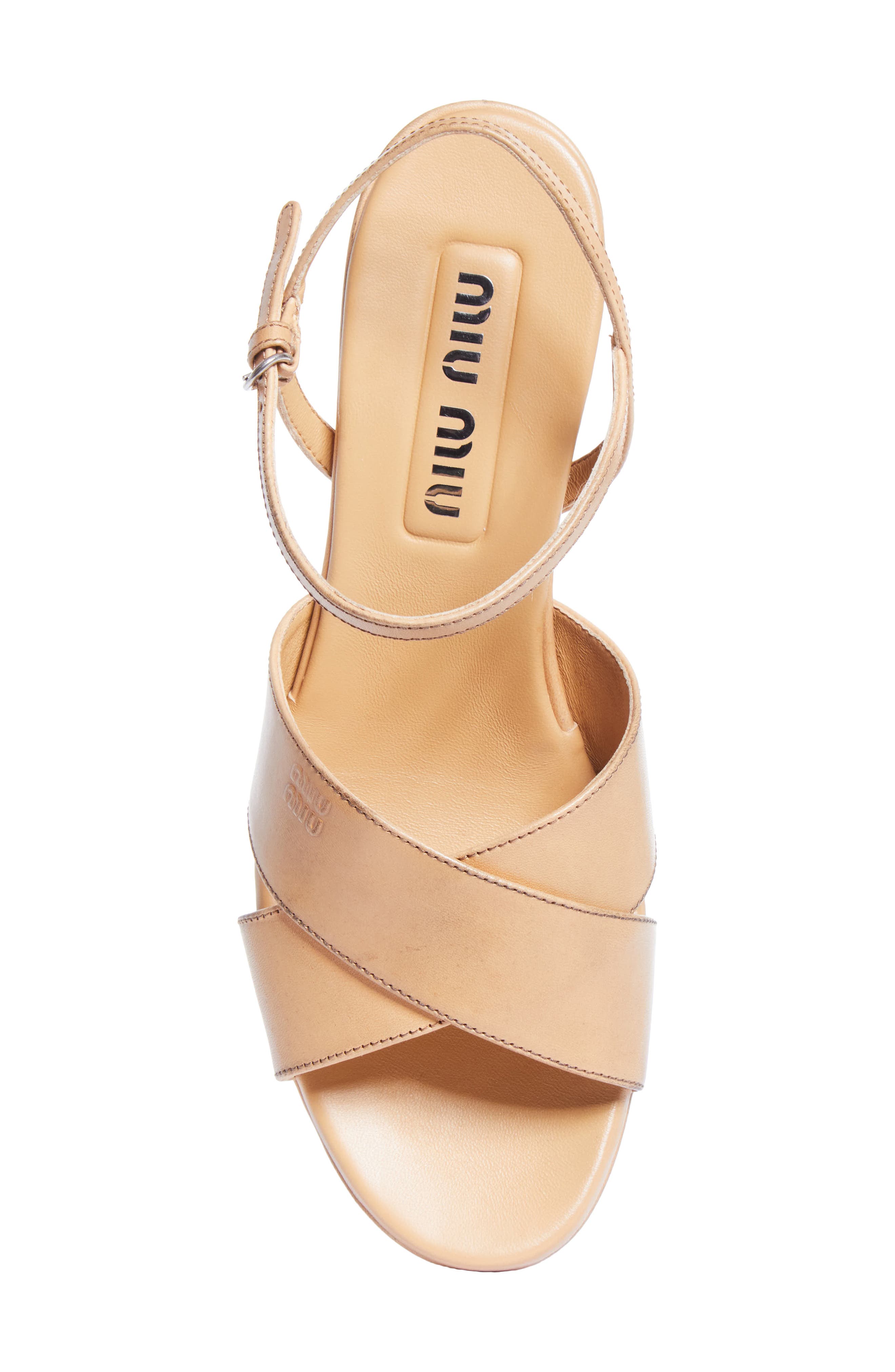 Miu Miu Platform Sandal, Alternate, color, 