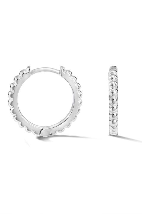 Medium Dotty Huggie Hoops