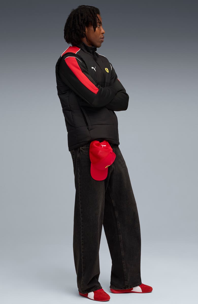 PUMA Ferrari MT7 Quilted Vest, Alternate, color, Puma Black