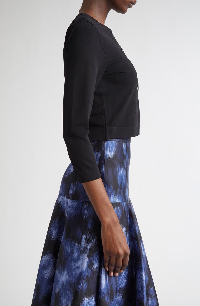 Michael Kors Collection Baby Cardigan, Alternate, color, Black