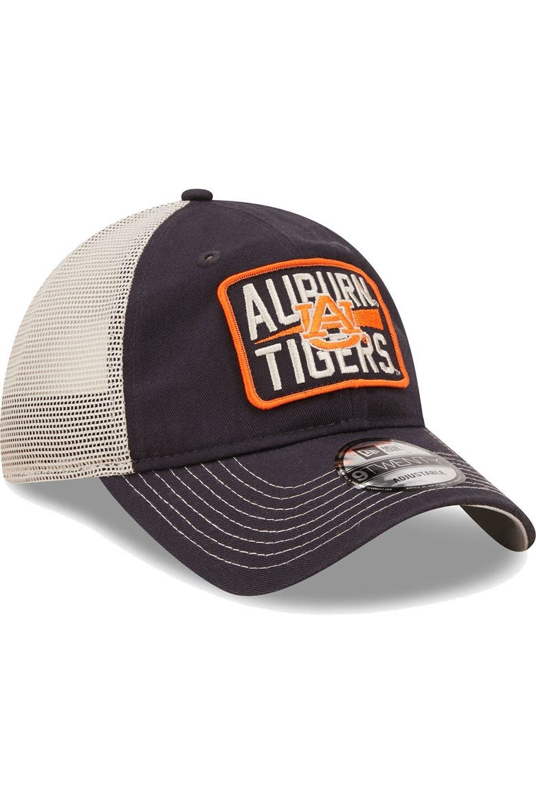 Men's New Era Navy/Natural Auburn Tigers Devoted 9TWENTY Adjustable Hat, Alternate, color, Navy