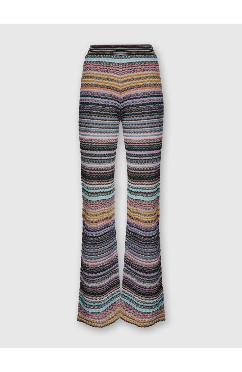 Missoni Straight Long Pants With Stripes, Alternate, color, Multicoloured