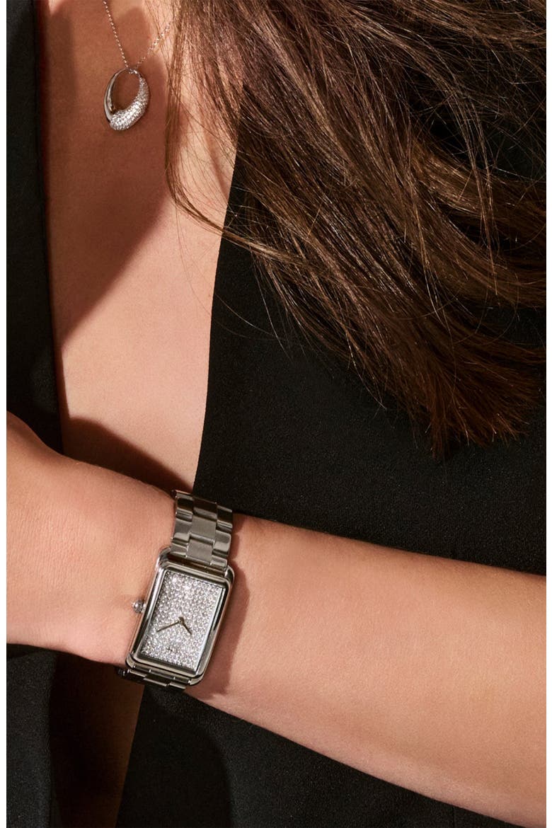 Watch Santina with white zirconia, Alternate, color, Stainless Steel Silver