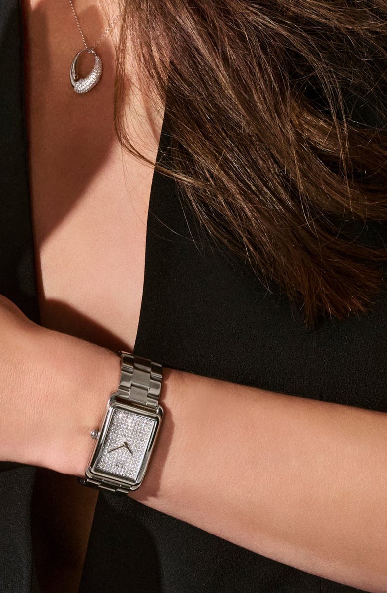 Sif Jakobs Jewellery Watch Santina with white zirconia, Alternate, color, Stainless Steel Silver