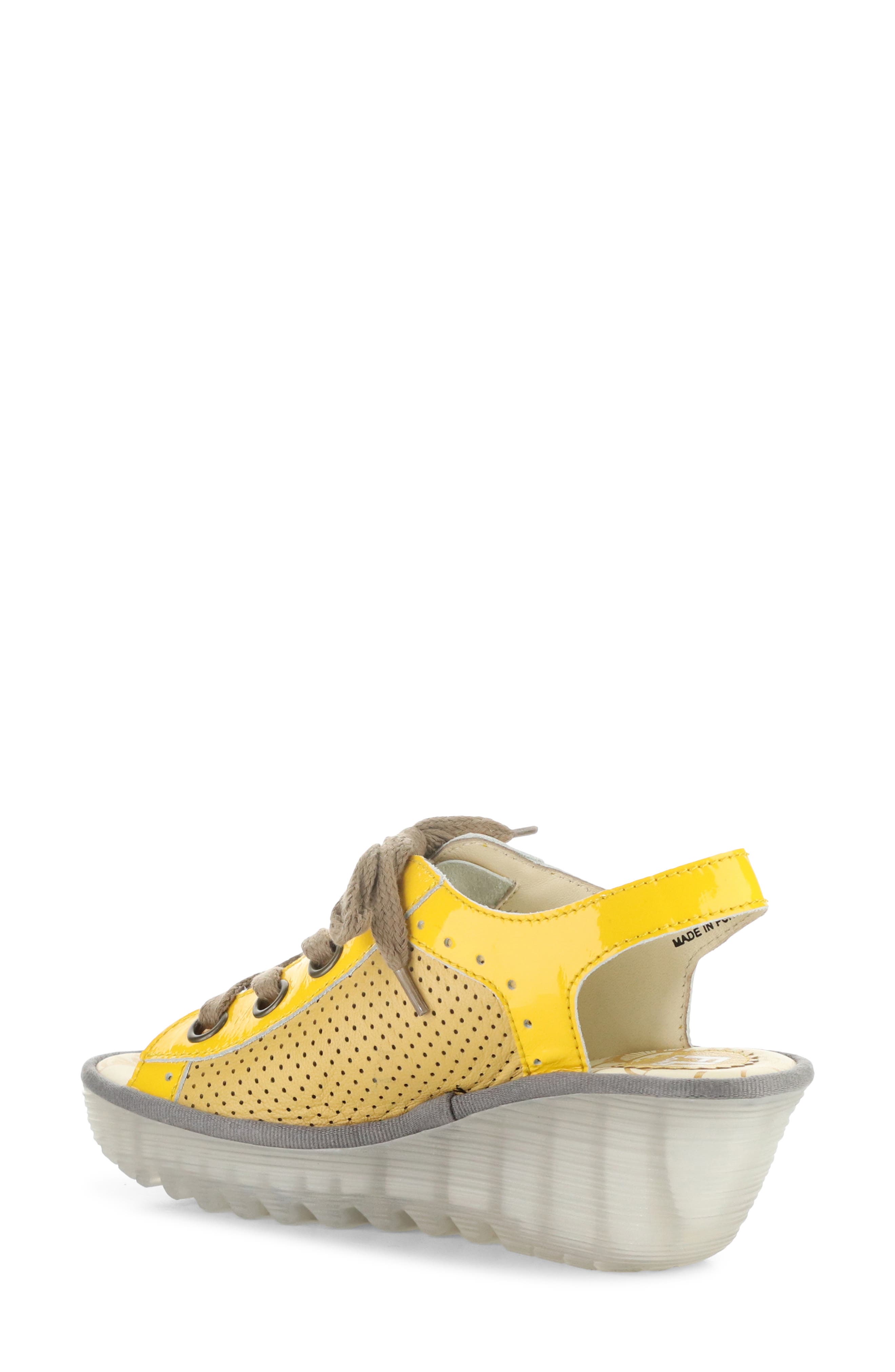 'Yuta' Platform Wedge Sandal, Alternate, color, 019 YELLOW/ BBEE