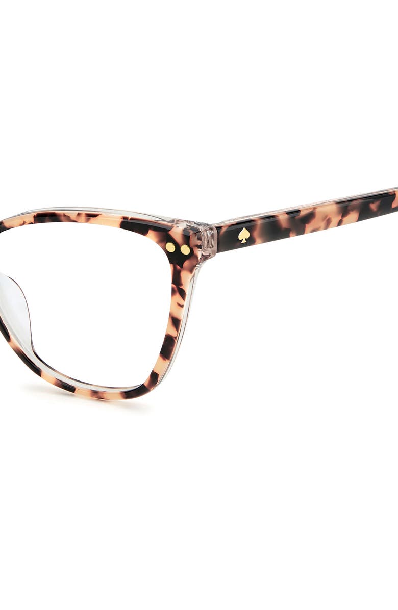 Kate Spade New York elora 50mm cat eye reading glasses, Alternate, color, Crystal Havana