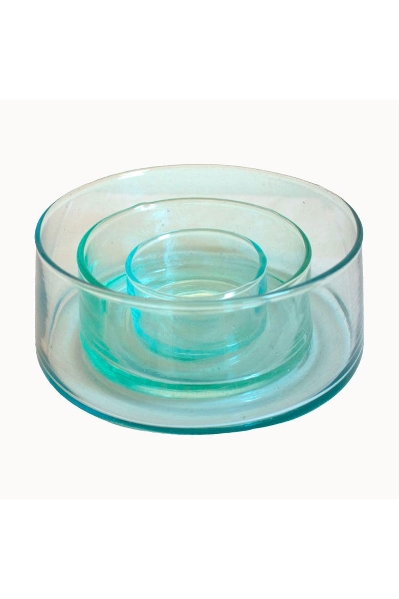 Moroccan Handblown Glass Nesting Dishes, Alternate, color, Clear - Medium