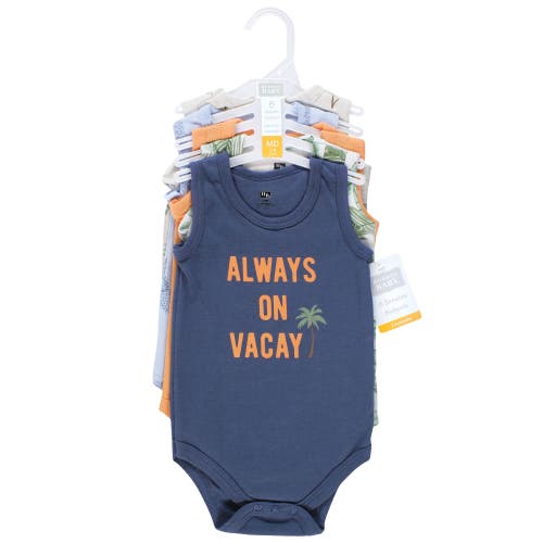 Hudson Baby Cotton Tank-style Bodysuits In Multi
