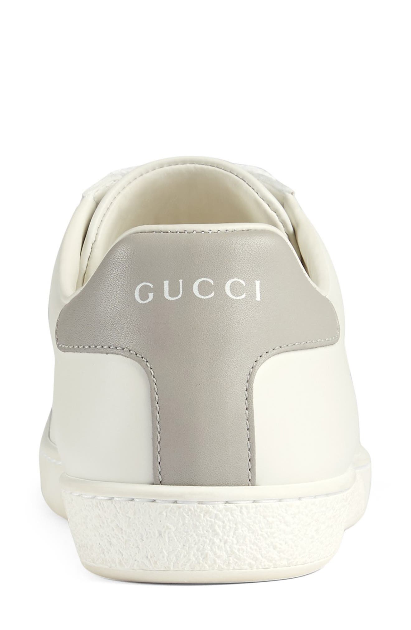 Gucci New Ace Perforated Logo Sneaker, Alternate, color, 