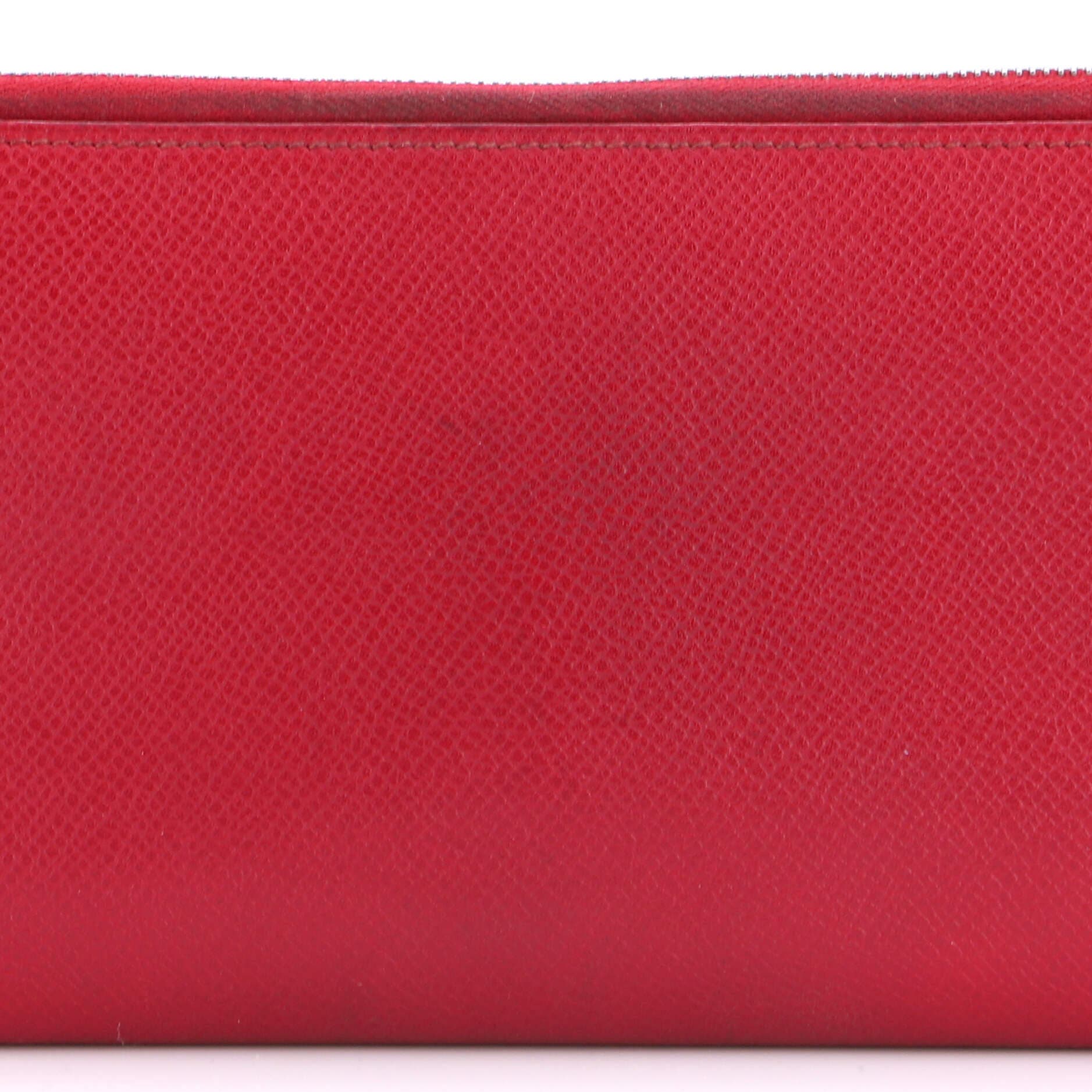 Azap Zip Around Wallet Silk'in Epsom Long, Alternate, color, Red