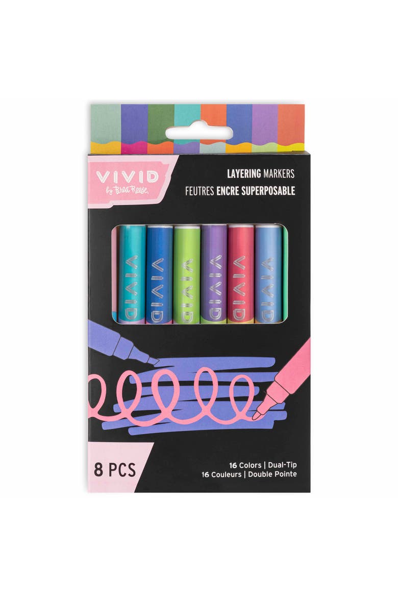 Layering Markers, 8 Dual Tipped Ink Markers, Main, color, Multicolored