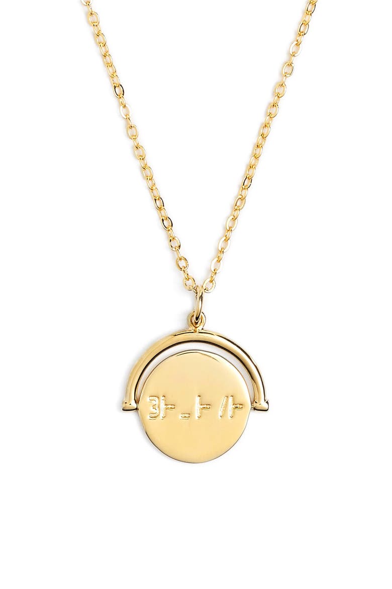 Love Love Code Charm Necklace, Main, color, BELIEVE/ GOLD