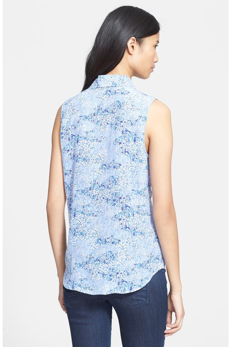 'Colleen' Print Silk Shirt, Alternate, color, AMPARO BLUE MULTI