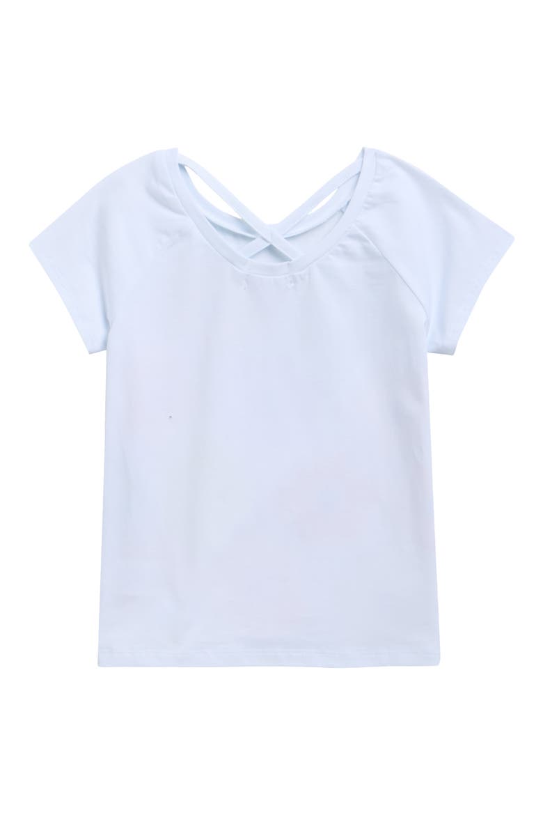 Kids' Floral Side Tie Top, Alternate, color, WHITE