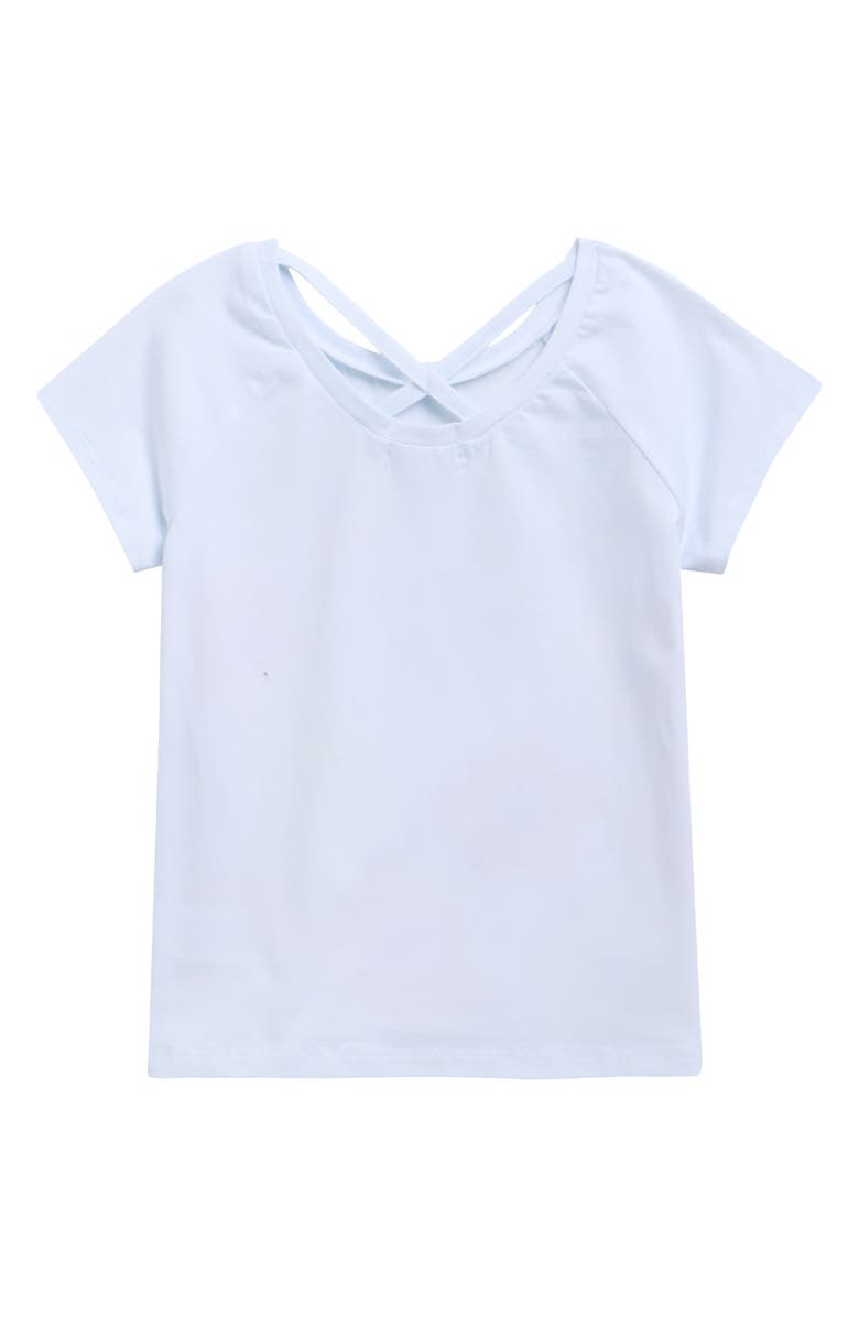 Flapdoodles Kids' Floral Side Tie Top, Alternate, color, White