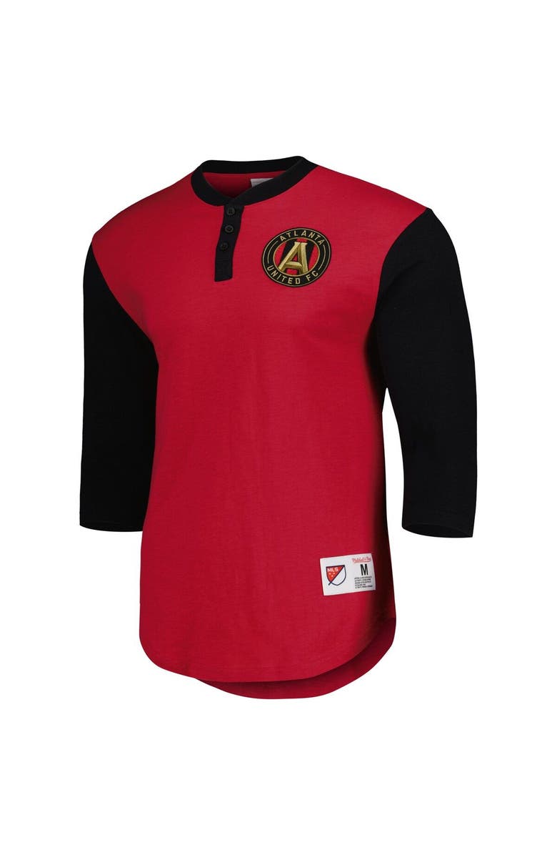 Mitchell & Ness Men's Mitchell & Ness Red Atlanta United FC Legendary Henley Long Sleeve T-Shirt, Alternate, color, 