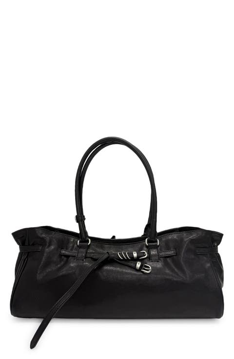 Soft Grandma Leather Shoulder Bag