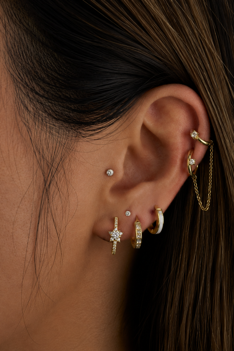 Nova Earrings, Alternate, color, Gold