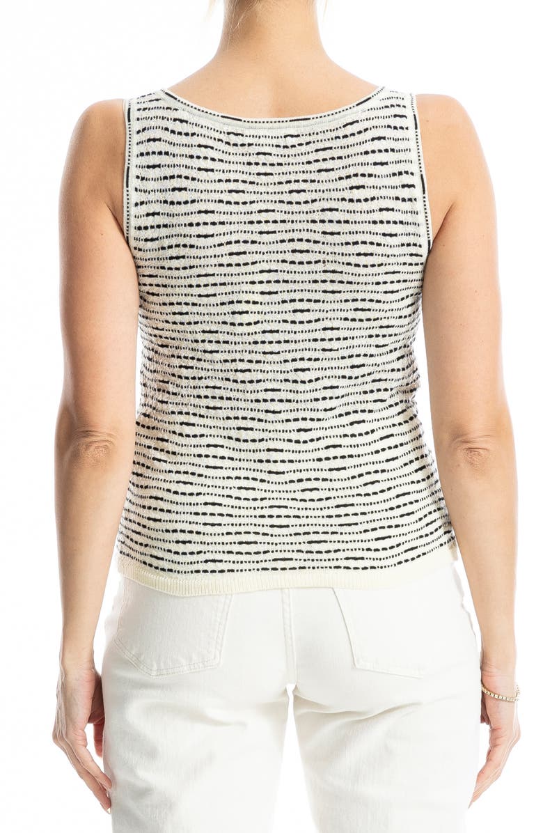 MAX STUDIO Stripe Sweater Tank, Alternate, color, Ivory / Black