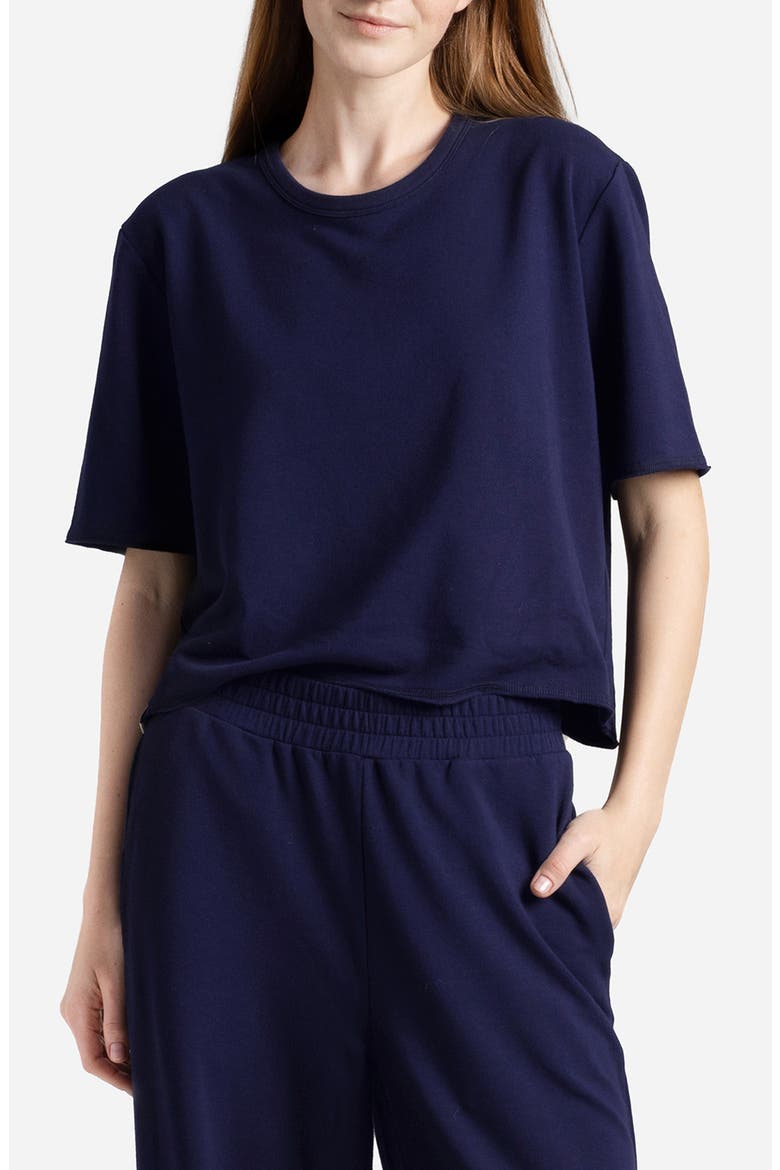 Light French Terry T-Shirt, Main, color, MARITIME BLUE