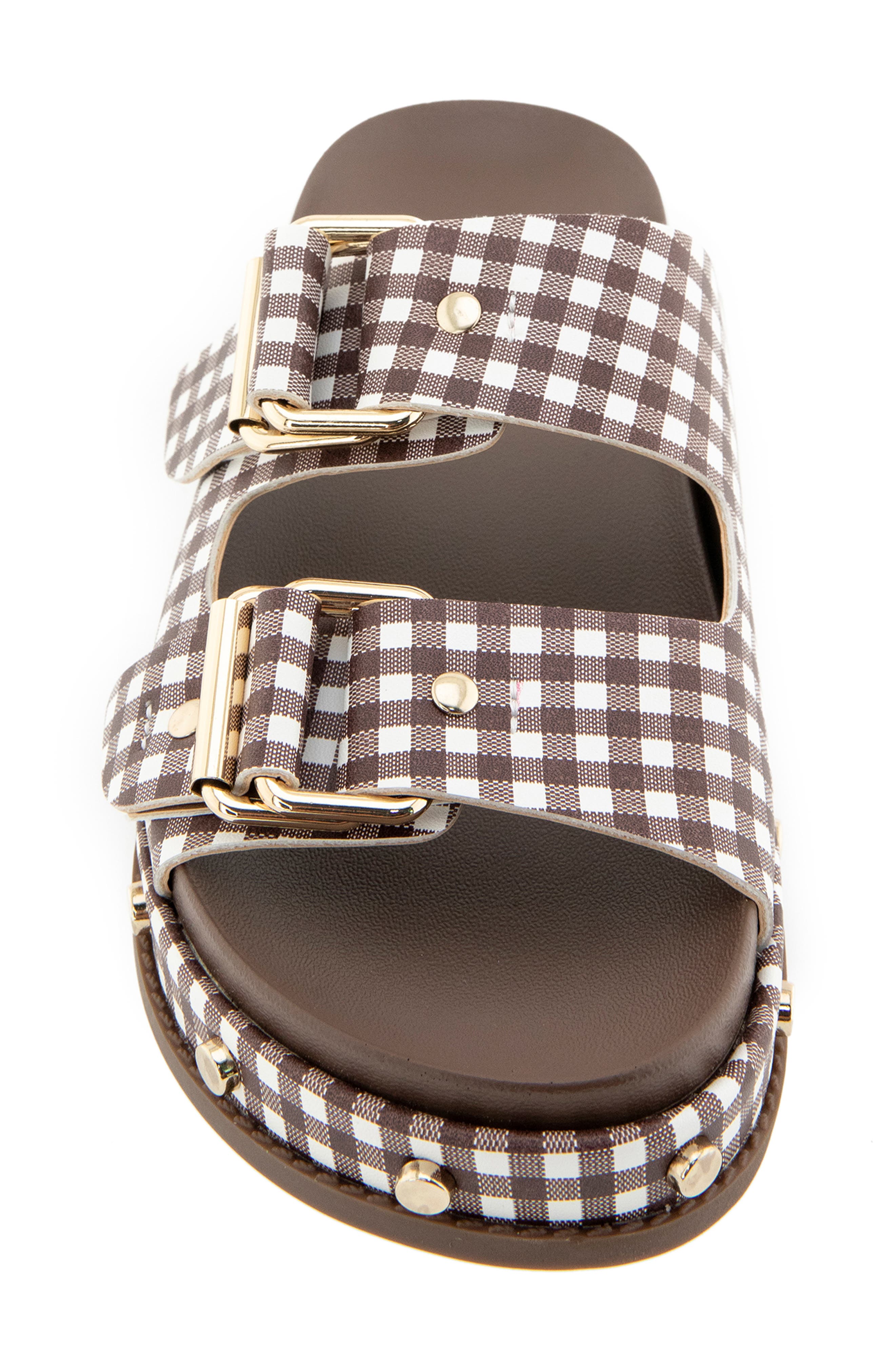 BCBGeneration Bamba Slide Sandal, Alternate, color, Brown/ White