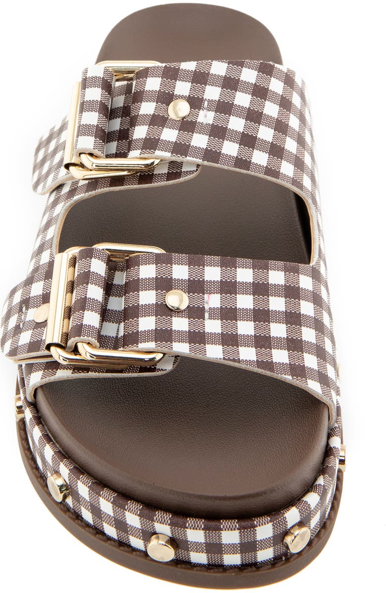 BCBGeneration Bamba Slide Sandal, Alternate, color, Brown/ White