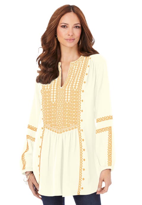 Embroidered Boho Tunic (plus)