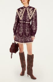 FARM Rio Lara Long Sleeve Minidress
