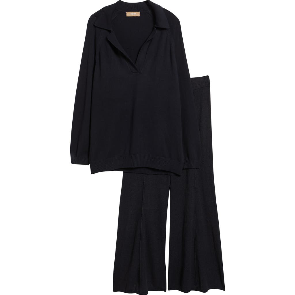Free People Drea Sweater & Pants Set In Black