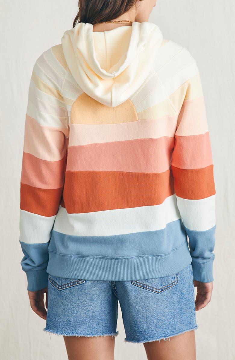 Faherty Soleil Stripe Cotton Hoodie, Alternate, color,