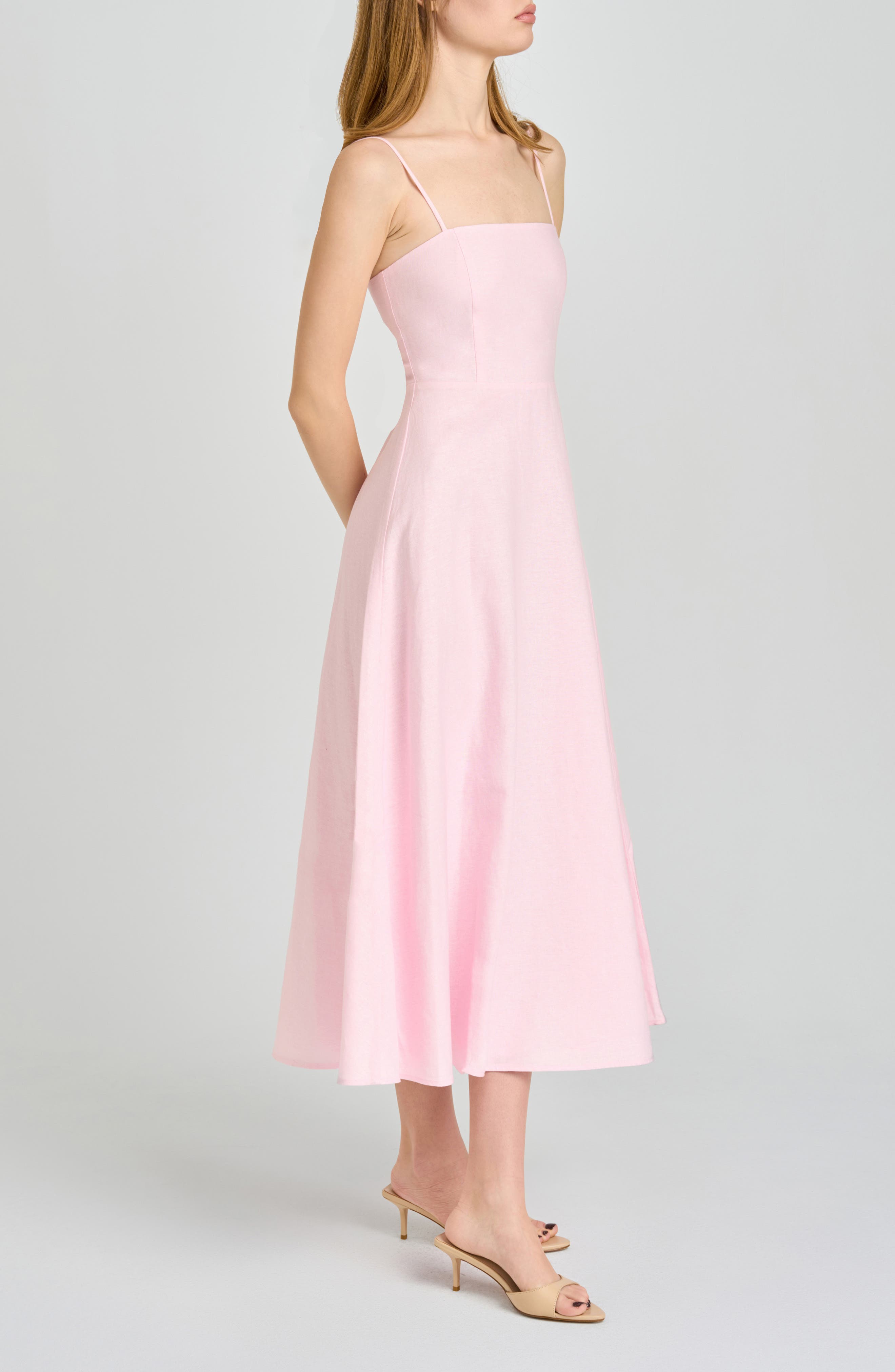 WAYF x Styled by COCO! Josefina Linen Blend Dress (Women) | Nordstrom