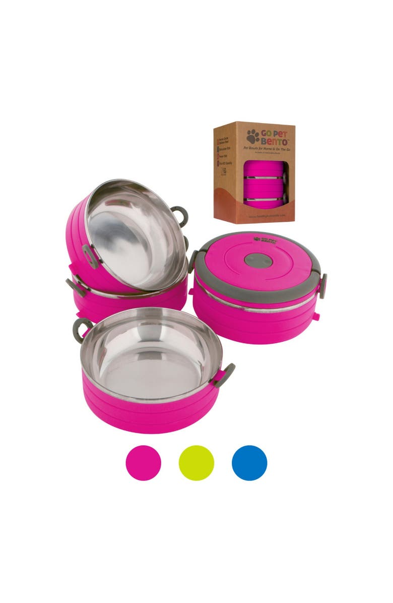 Healthy Human Stainless Steel Travel Dog Bowls Set of 3, Alternate, color, Multicolored