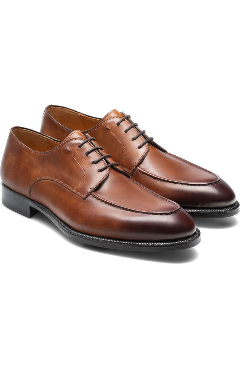 Magnanni Alva Moc Toe Derby, Main, color, Tabaco