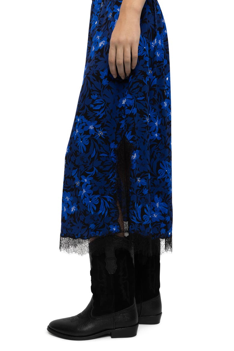 Jarvis Lace Trim Maxi Skirt, Alternate, color, ELECTRIC