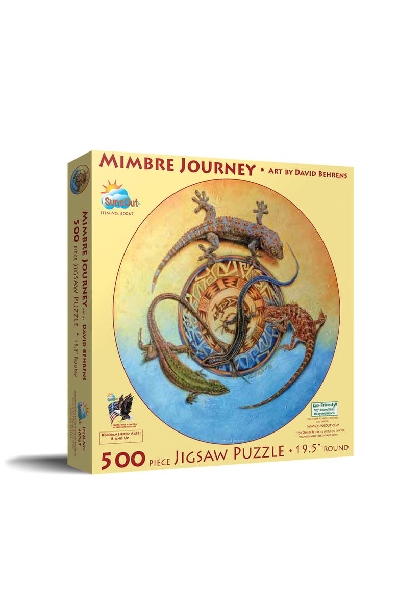 Sunsout Mimbre Journey 500 piece Jigsaw Puzzle for Adults Round, Main, color, Multicolor