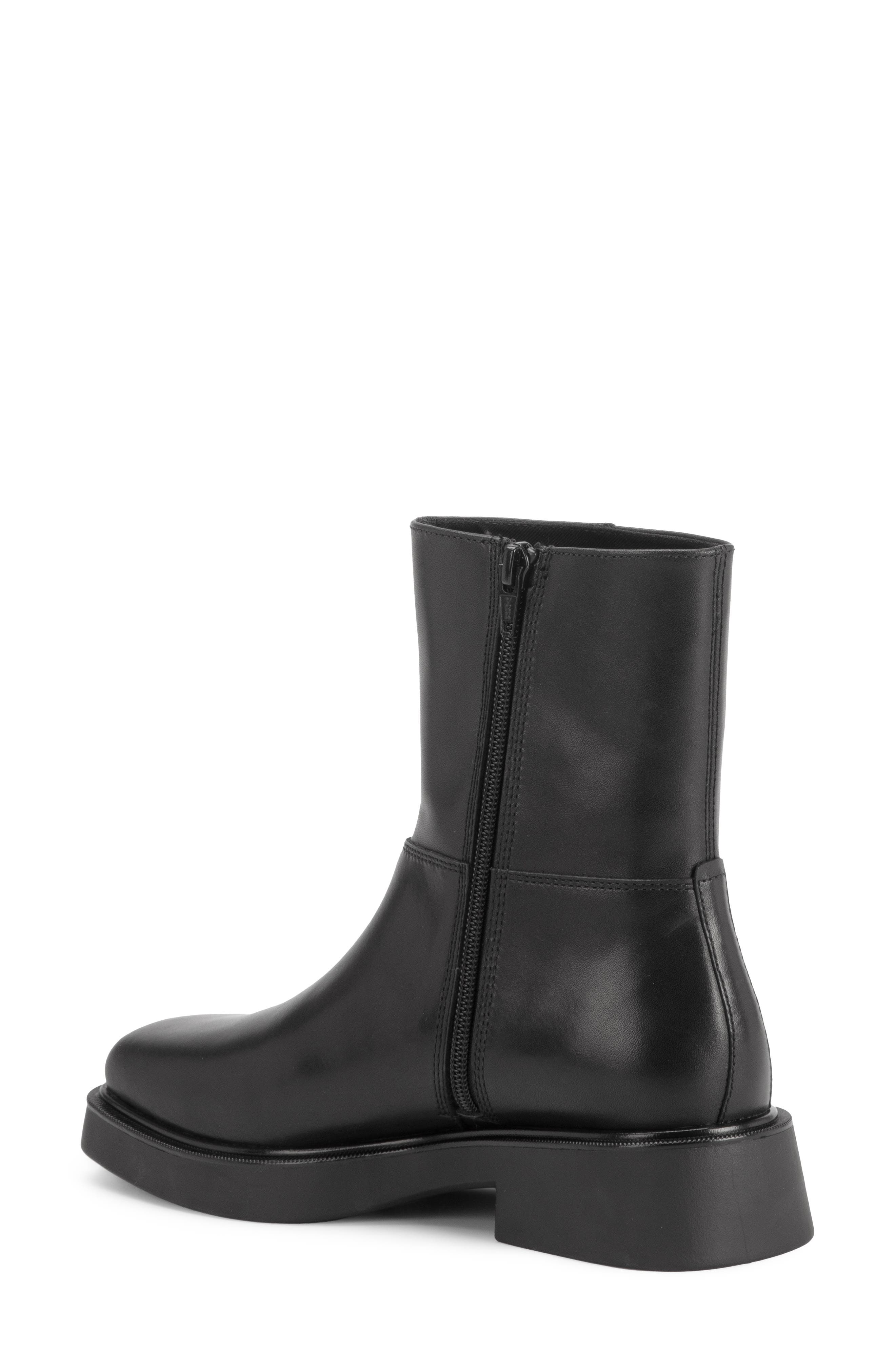 Jillian Leather Boot, Alternate, color, BLACK