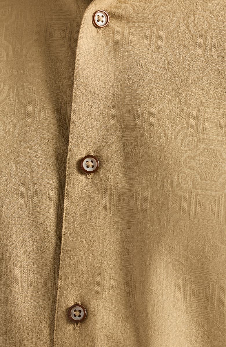 Robert Graham Odyssey Classic Fit Long Sleeve Stretch Cotton Button-Up Shirt, Alternate, color, Khaki