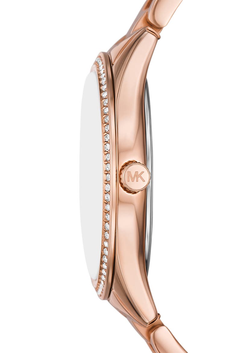 Lauryn Bracelet Watch, Necklace & Stud Earring Set, 33mm, Alternate, color, ROSE GOLD