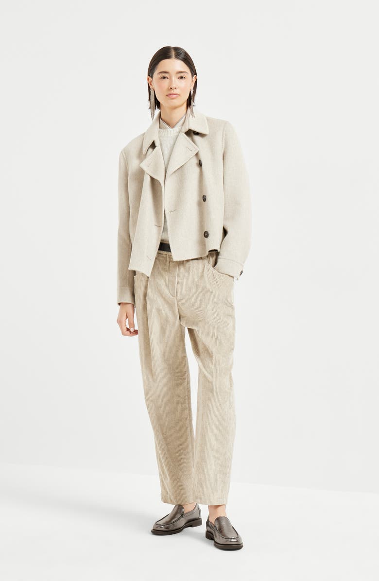 Brunello Cucinelli Sweater with Sparkling Cuffs, Alternate, color, Cool Beige