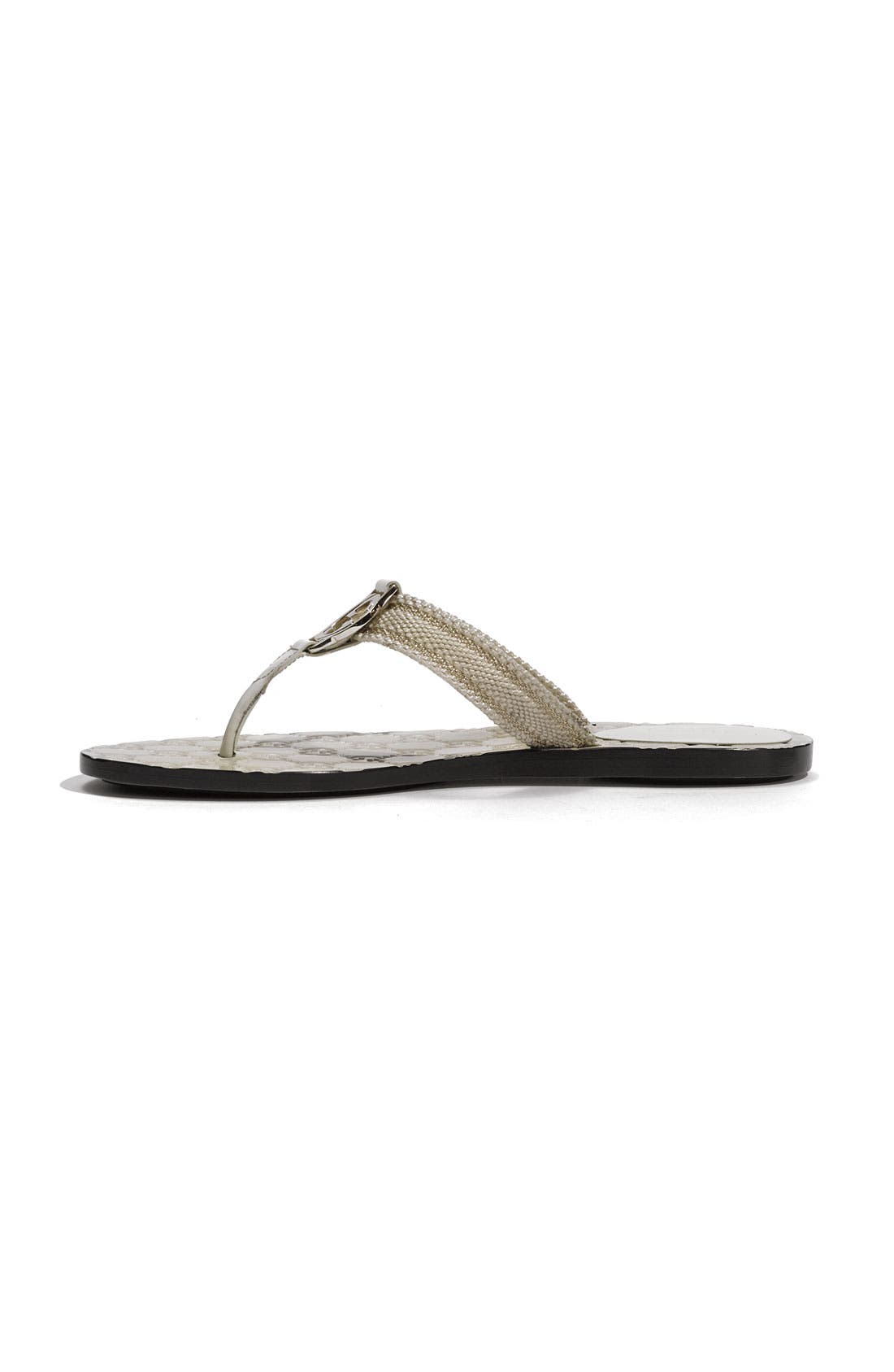 GG Logo Flip Flop, Alternate, color, WHITE/ ORO
