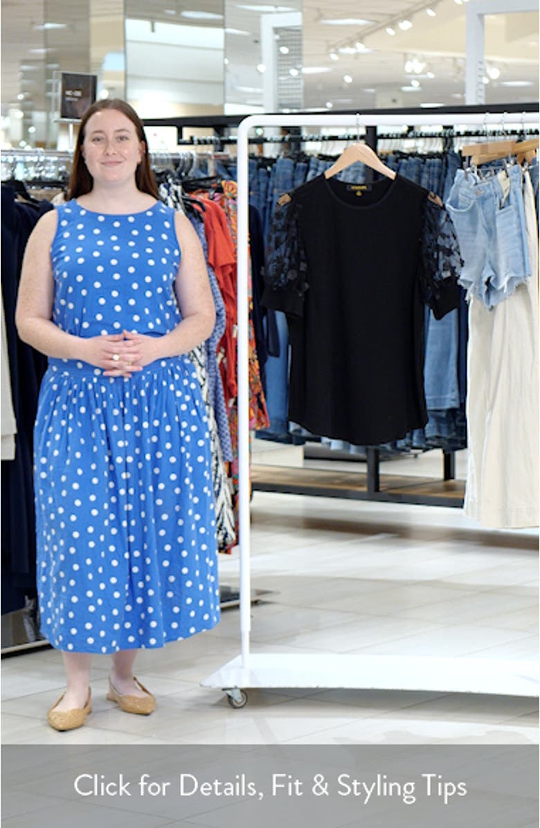 Sheer Puff Sleeve Top, sales video thumbnail