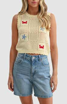 Lush Embroidered Knit Tank