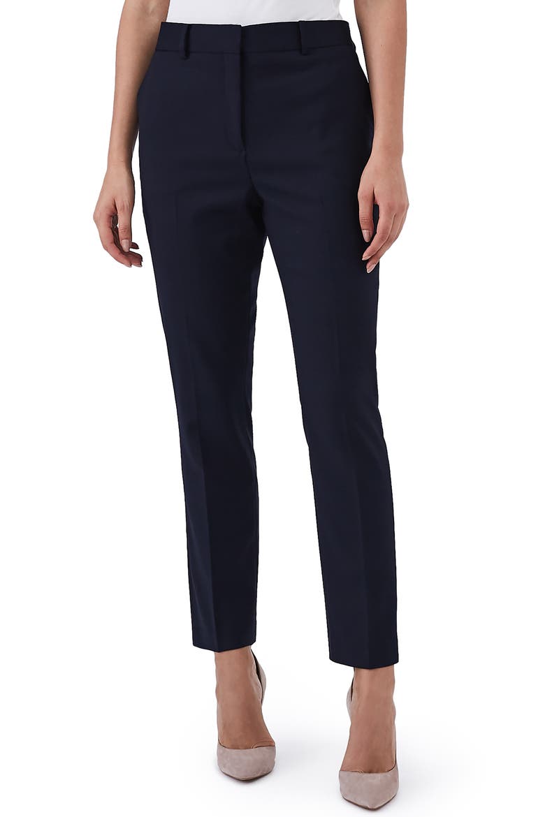 Fenton Stretch Wool Blend Slim Pants, Main, color, NAVY